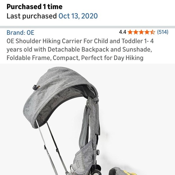 Our Expedition • toddler OE Hiking Carrier - Picture 12 of 12